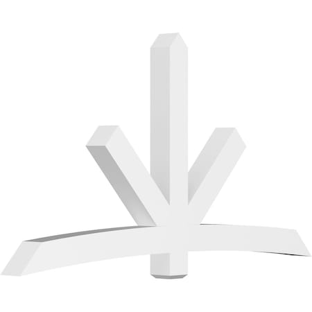 Ekena Millwork Alberta Architectural Grade PVC Gable Bracket, 96"W x 52"H x 6"D x 6"F, 13/12 Pitch GBP096X52X0606ALB00